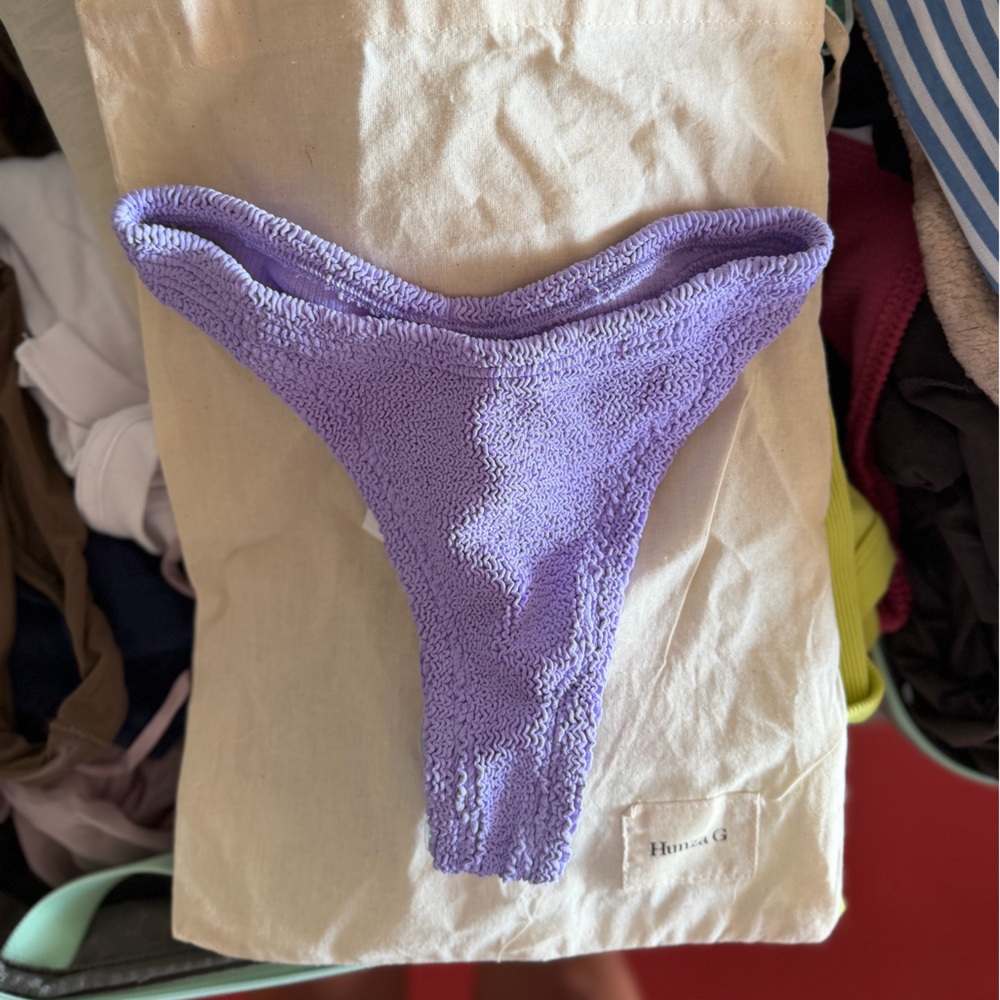 Hunza G Brazilian thong Bikini Bottom only lilac - discontinued Color